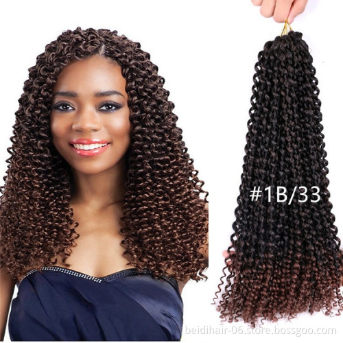 18inch 24inch Curly Crochet Hair Water Wave Passion Twist Pre looped Crochet Hair Curly Braiding for Bohemian Twist